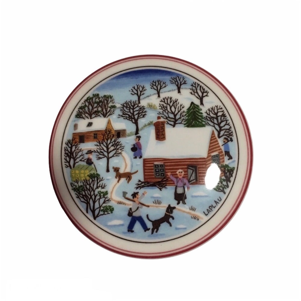 VILLEROY & BOCH LAPLAU PORCELAIN ROUND TRINKET